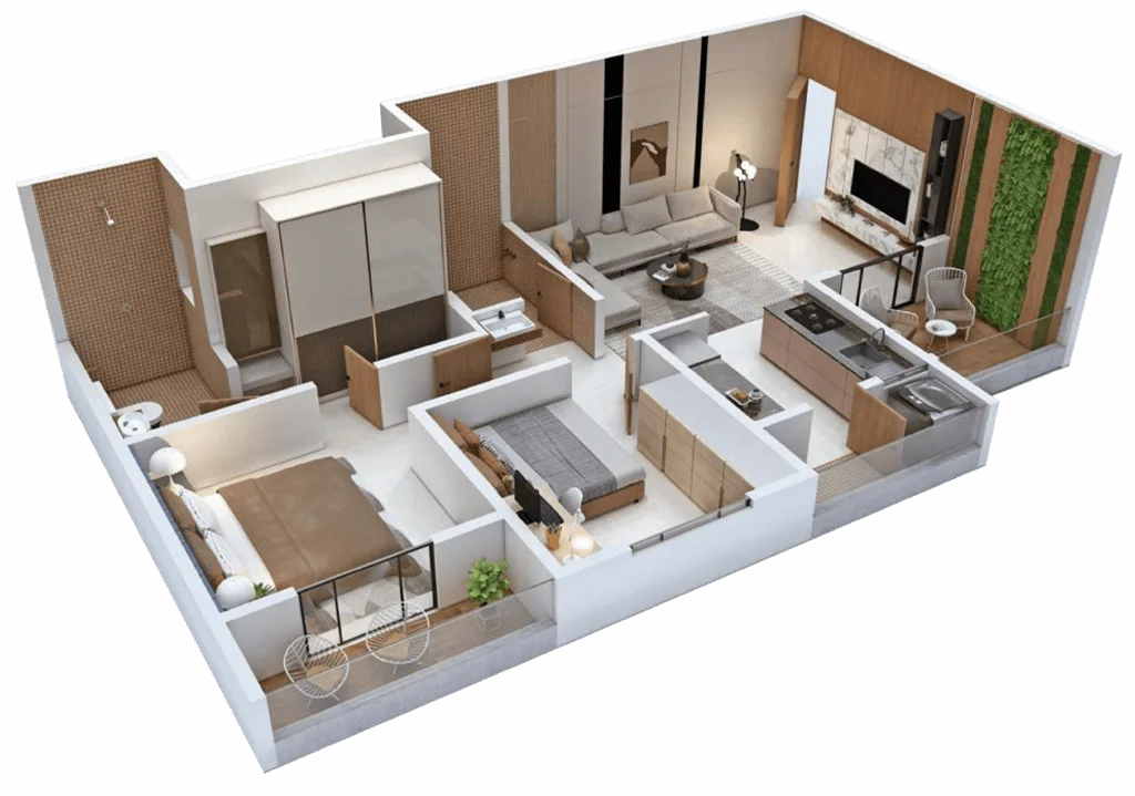 Shreepati Heritage Balewadi 2BHK Floor Plan Image